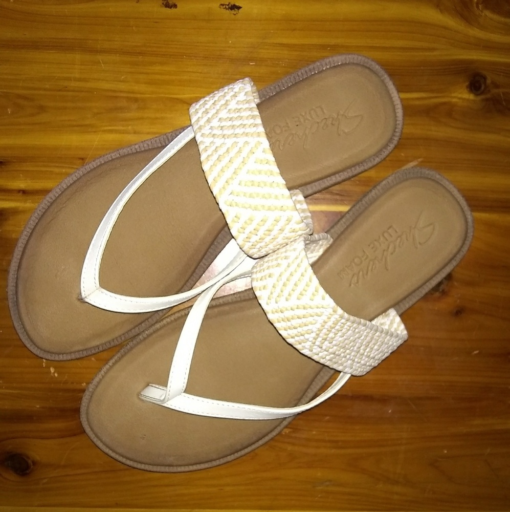 Skechers boho memory foam lux flip flop sandals